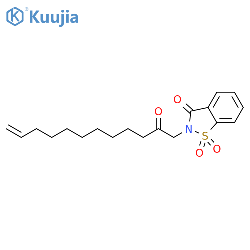 1,2-Benzisothiazol-3(2H)-one, 2-(2-oxo-11-dodecenyl)-, 1,1-dioxide structure