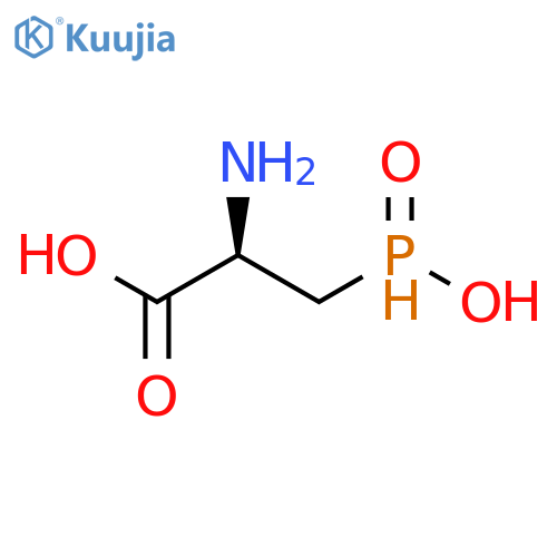 2-Amino-3-(hydroxyphosphinyl)propanoic acid; (R)-form structure
