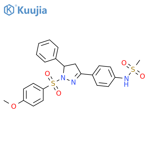 N-{4-1-(4-methoxybenzenesulfonyl)-5-phenyl-4,5-dihydro-1H-pyrazol-3-ylphenyl}methanesulfonamide structure