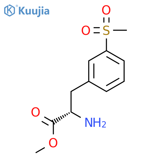 Methyl (s)-2-amino-3-(3-(methylsulfonyl)phenyl)propanoate structure