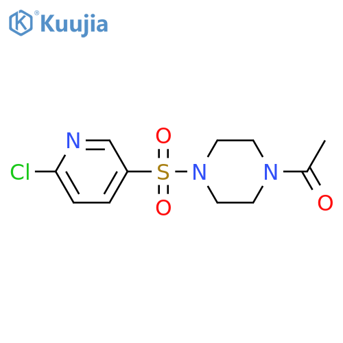 1-{4-(6-chloropyridin-3-yl)sulfonylpiperazin-1-yl}ethan-1-one structure
