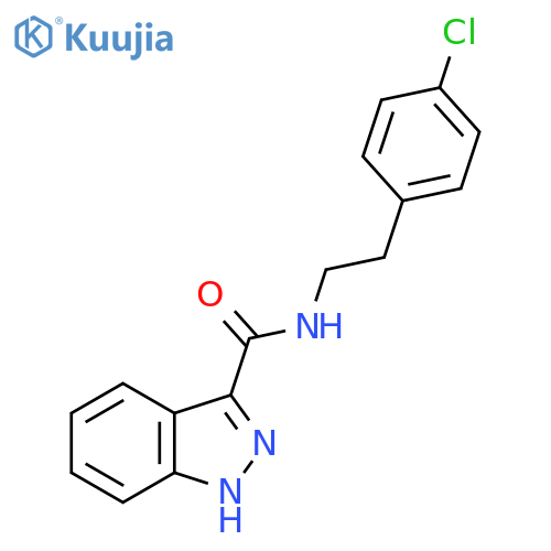 N-2-(4-chlorophenyl)ethyl-1H-indazole-3-carboxamide structure