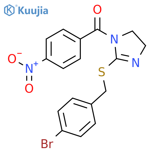 2-{(4-bromophenyl)methylsulfanyl}-1-(4-nitrobenzoyl)-4,5-dihydro-1H-imidazole structure