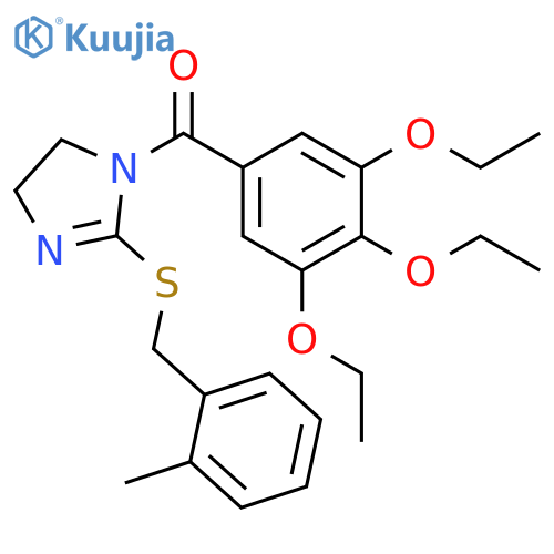 2-{(2-methylphenyl)methylsulfanyl}-1-(3,4,5-triethoxybenzoyl)-4,5-dihydro-1H-imidazole structure