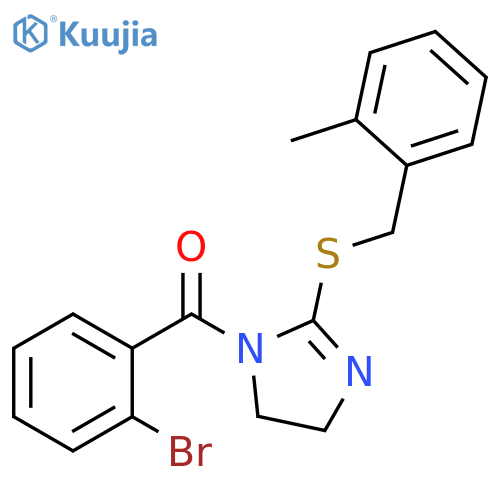 1-(2-bromobenzoyl)-2-{(2-methylphenyl)methylsulfanyl}-4,5-dihydro-1H-imidazole structure