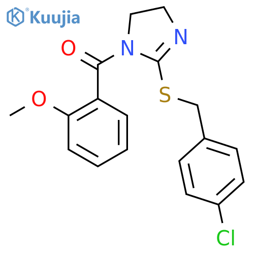 2-{(4-chlorophenyl)methylsulfanyl}-1-(2-methoxybenzoyl)-4,5-dihydro-1H-imidazole structure