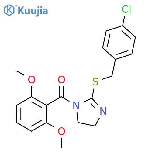 2-{(4-chlorophenyl)methylsulfanyl}-1-(2,6-dimethoxybenzoyl)-4,5-dihydro-1H-imidazole structure