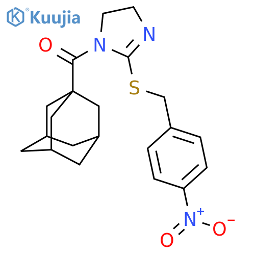 1-(adamantane-1-carbonyl)-2-{(4-nitrophenyl)methylsulfanyl}-4,5-dihydro-1H-imidazole structure