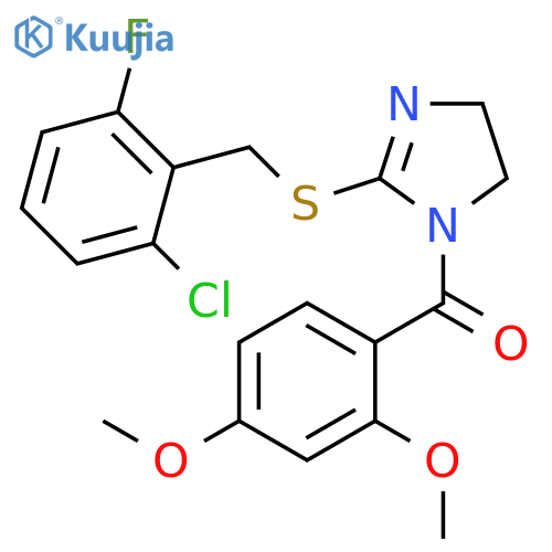 2-{(2-chloro-6-fluorophenyl)methylsulfanyl}-1-(2,4-dimethoxybenzoyl)-4,5-dihydro-1H-imidazole structure