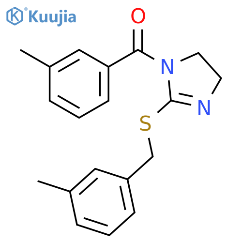 1-(3-methylbenzoyl)-2-{(3-methylphenyl)methylsulfanyl}-4,5-dihydro-1H-imidazole structure