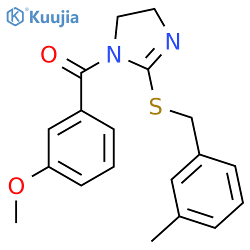 1-(3-methoxybenzoyl)-2-{(3-methylphenyl)methylsulfanyl}-4,5-dihydro-1H-imidazole structure