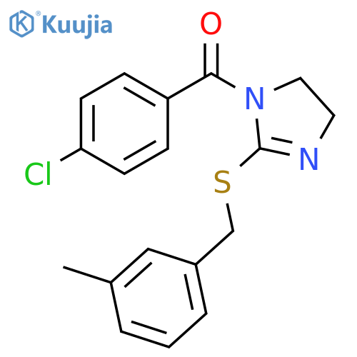 1-(4-chlorobenzoyl)-2-{[(3-methylphenyl)methyl]sulfanyl}-4,5-dihydro-1H-imidazole structure