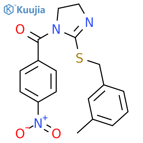 2-{(3-methylphenyl)methylsulfanyl}-1-(4-nitrobenzoyl)-4,5-dihydro-1H-imidazole structure