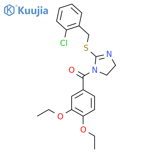2-{(2-chlorophenyl)methylsulfanyl}-1-(3,4-diethoxybenzoyl)-4,5-dihydro-1H-imidazole structure