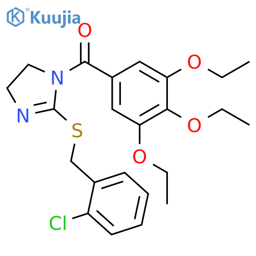 2-{(2-chlorophenyl)methylsulfanyl}-1-(3,4,5-triethoxybenzoyl)-4,5-dihydro-1H-imidazole structure
