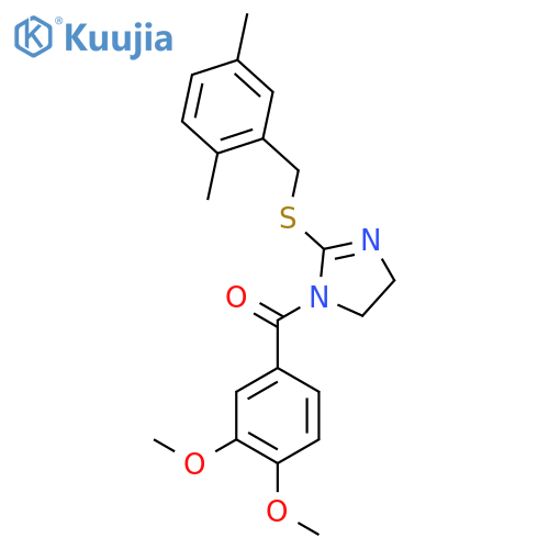 1-(3,4-dimethoxybenzoyl)-2-{(2,5-dimethylphenyl)methylsulfanyl}-4,5-dihydro-1H-imidazole structure