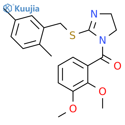 1-(2,3-dimethoxybenzoyl)-2-{(2,5-dimethylphenyl)methylsulfanyl}-4,5-dihydro-1H-imidazole structure