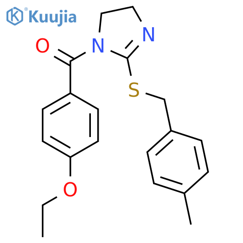 1-(4-ethoxybenzoyl)-2-{(4-methylphenyl)methylsulfanyl}-4,5-dihydro-1H-imidazole structure
