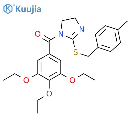 2-{(4-methylphenyl)methylsulfanyl}-1-(3,4,5-triethoxybenzoyl)-4,5-dihydro-1H-imidazole structure