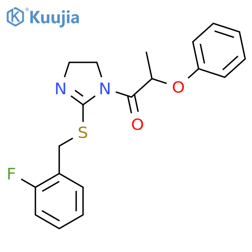1-(2-{(2-fluorophenyl)methylsulfanyl}-4,5-dihydro-1H-imidazol-1-yl)-2-phenoxypropan-1-one structure