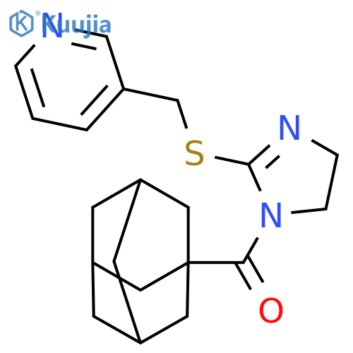 3-({1-(adamantane-1-carbonyl)-4,5-dihydro-1H-imidazol-2-ylsulfanyl}methyl)pyridine structure