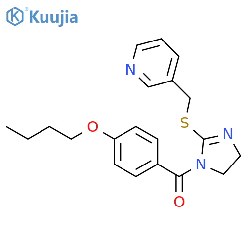 3-({1-(4-butoxybenzoyl)-4,5-dihydro-1H-imidazol-2-ylsulfanyl}methyl)pyridine structure