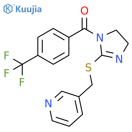 3-({1-4-(trifluoromethyl)benzoyl-4,5-dihydro-1H-imidazol-2-yl}sulfanyl)methylpyridine structure