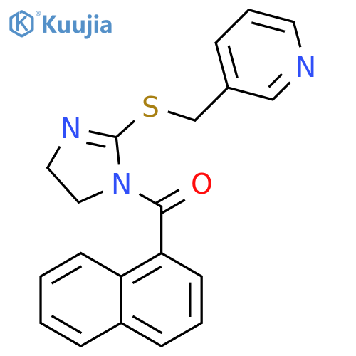 3-({[1-(naphthalene-1-carbonyl)-4,5-dihydro-1H-imidazol-2-yl]sulfanyl}methyl)pyridine structure
