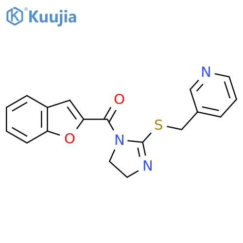 3-({1-(1-benzofuran-2-carbonyl)-4,5-dihydro-1H-imidazol-2-ylsulfanyl}methyl)pyridine structure