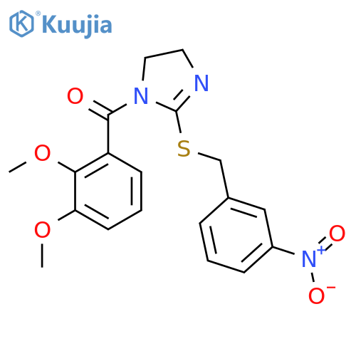 1-(2,3-dimethoxybenzoyl)-2-{(3-nitrophenyl)methylsulfanyl}-4,5-dihydro-1H-imidazole structure