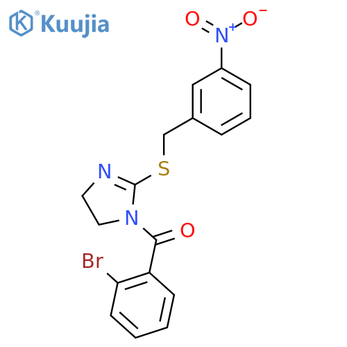 1-(2-bromobenzoyl)-2-{(3-nitrophenyl)methylsulfanyl}-4,5-dihydro-1H-imidazole structure