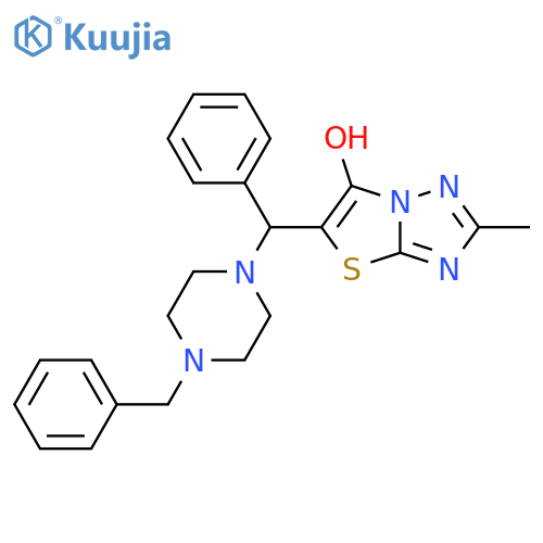 5-(4-benzylpiperazin-1-yl)(phenyl)methyl-2-methyl-1,2,4triazolo3,2-b1,3thiazol-6-ol structure