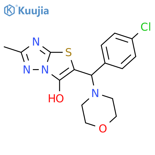 5-(4-chlorophenyl)(morpholin-4-yl)methyl-2-methyl-1,2,4triazolo3,2-b1,3thiazol-6-ol structure