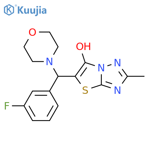 5-(3-fluorophenyl)(morpholin-4-yl)methyl-2-methyl-1,2,4triazolo3,2-b1,3thiazol-6-ol structure