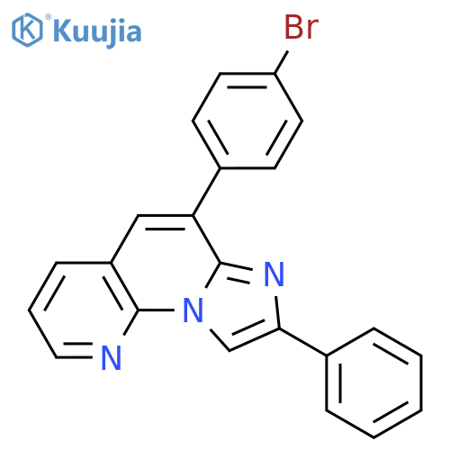 IMIDAZO[1,2-A][1,8]NAPHTHYRIDINE, 6-(4-BROMOPHENYL)-8-PHENYL- structure