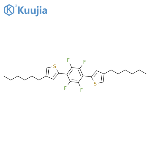 Thiophene, 2,2'-(2,3,5,6-tetrafluoro-1,4-phenylene)bis[4-hexyl- structure