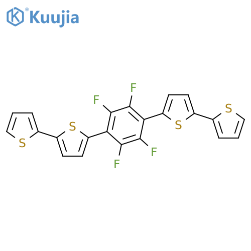 2,2'-Bithiophene, 5,5''-(2,3,5,6-tetrafluoro-1,4-phenylene)bis- structure