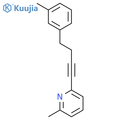 PYRIDINE, 2-METHYL-6-[4-(3-METHYLPHENYL)-1-BUTYNYL]- structure