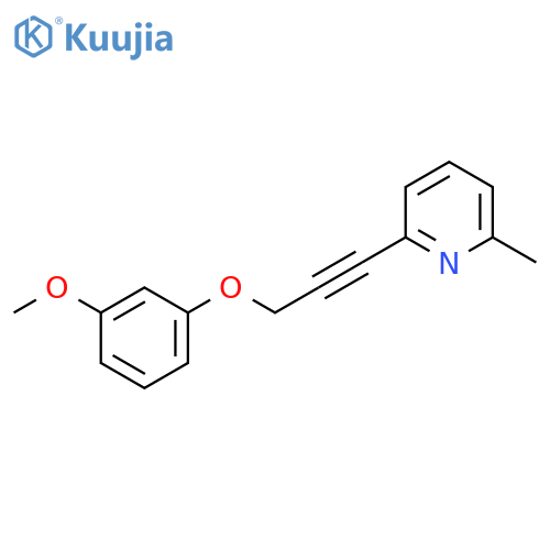 Pyridine, 2-[3-(3-methoxyphenoxy)-1-propynyl]-6-methyl- structure