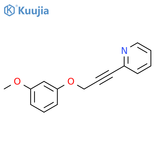 Pyridine, 2-[3-(3-methoxyphenoxy)-1-propynyl]- structure