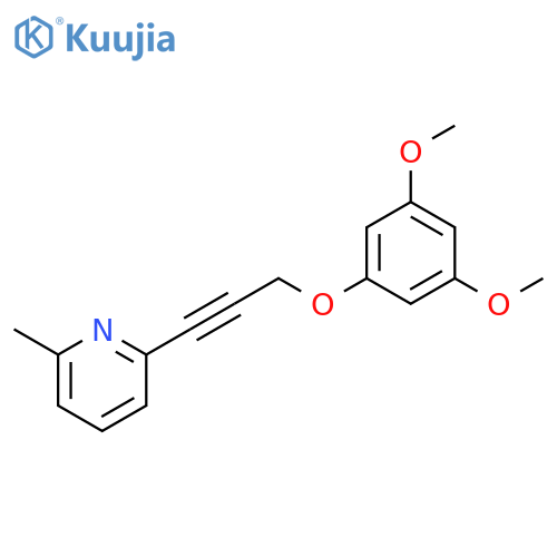 Pyridine, 2-[3-(3,5-dimethoxyphenoxy)-1-propynyl]-6-methyl- structure