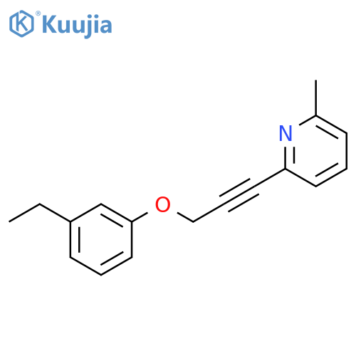 Pyridine, 2-[3-(3-ethylphenoxy)-1-propynyl]-6-methyl- structure