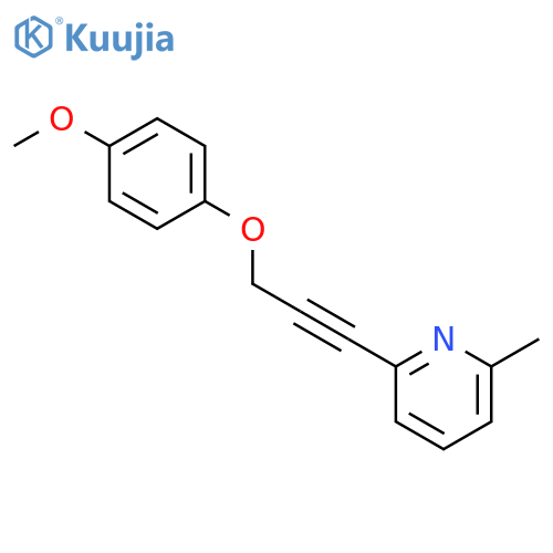 Pyridine, 2-[3-(4-methoxyphenoxy)-1-propynyl]-6-methyl- structure