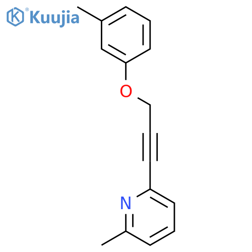 Pyridine, 2-methyl-6-[3-(3-methylphenoxy)-1-propynyl]- structure
