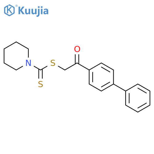 1-Piperidinecarbodithioic acid, 2-[1,1'-biphenyl]-4-yl-2-oxoethyl ester structure