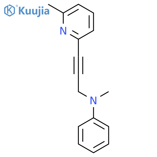 Benzenamine, N-methyl-N-[3-(6-methyl-2-pyridinyl)-2-propynyl]- structure