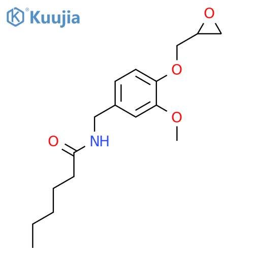 HEXANAMIDE, N-[[3-METHOXY-4-(OXIRANYLMETHOXY)PHENYL]METHYL]- structure