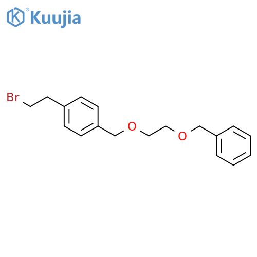 Benzene, 1-(2-bromoethyl)-4-[[2-(phenylmethoxy)ethoxy]methyl]- structure