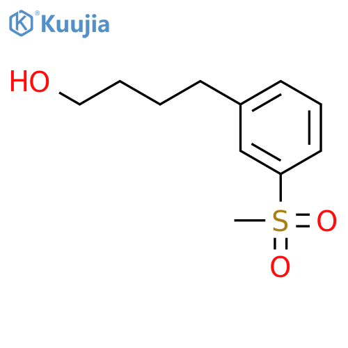 Benzenebutanol, 3-(methylsulfonyl)- structure