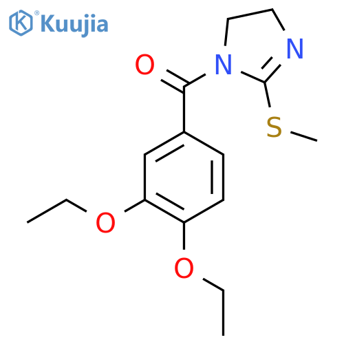 1-(3,4-diethoxybenzoyl)-2-(methylsulfanyl)-4,5-dihydro-1H-imidazole structure